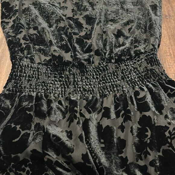 Parker Black Mixed Fabric Dress, Size Large - Picture 13 of 13